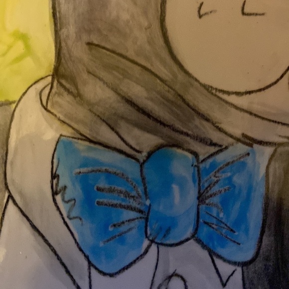 Justin Torres hand painted 9” plate. But is he a dapper dog or panda w/ panache? - Picture 4 of 4